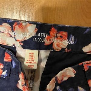 Gap floral khakis